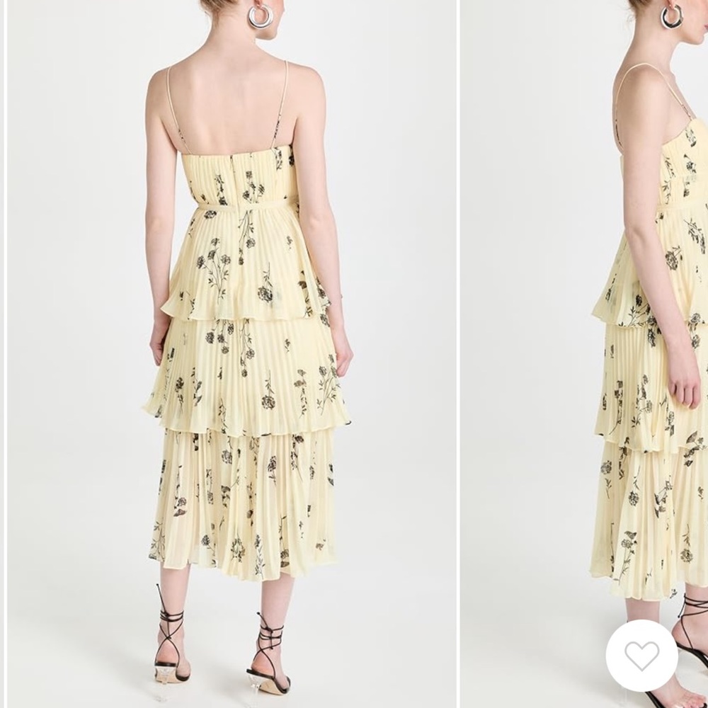 Self portrait Yellow Floral Silhouette Midi Dress - Picture 2 of 6